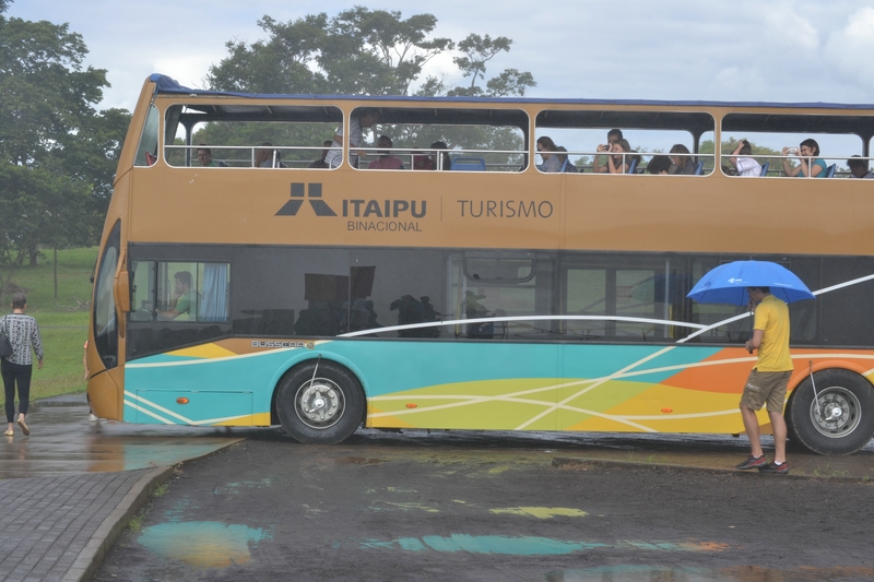 Sightseeing bus on the territory of Itaipu